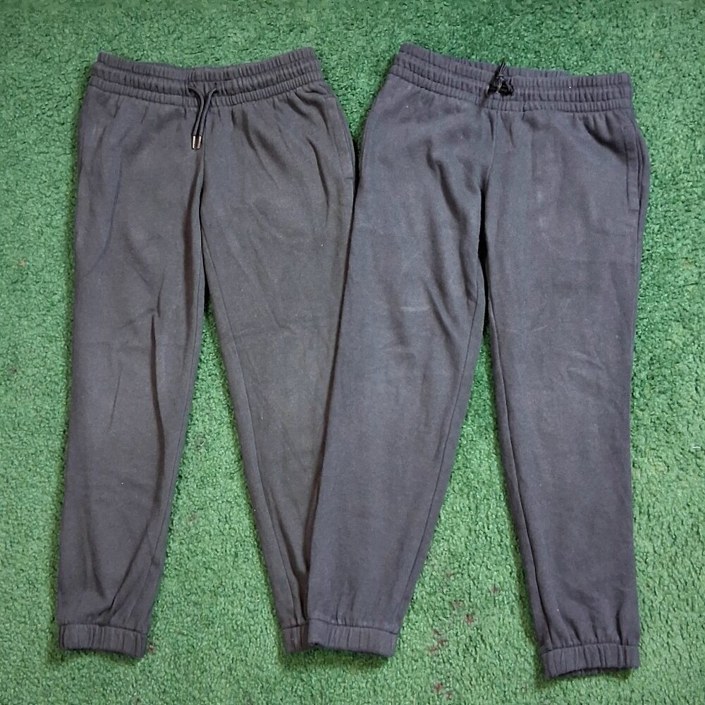 Athletic Works Boys Fleece Jogger Sweatpants - 2-Pack Bundle - Size M (7-8)